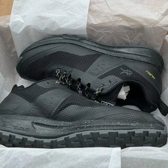 KURU ATOM Trail Shoes - Black and Green